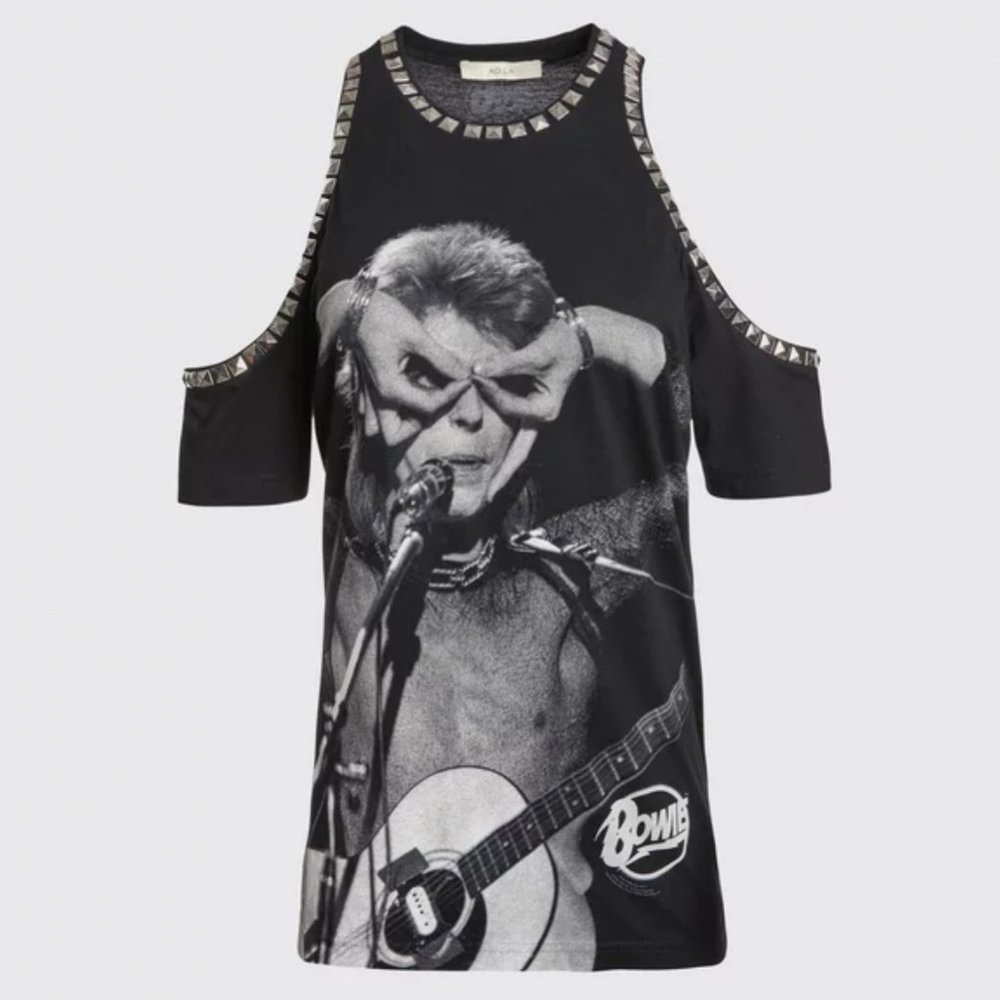 🌺SOLD 🌺Alice + Olivia David Bowie Studded Tee